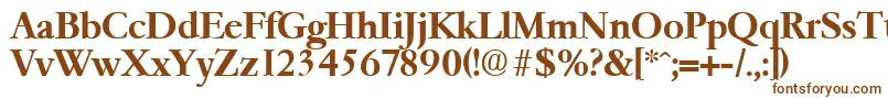 Шрифт GaremondDemibold – коричневые шрифты на белом фоне