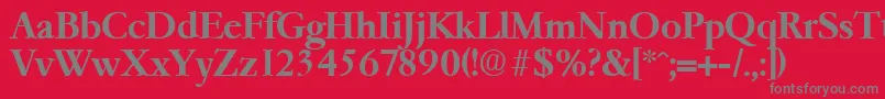 GaremondDemibold Font – Gray Fonts on Red Background