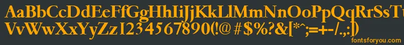 フォントGaremondDemibold – 黒い背景にオレンジの文字