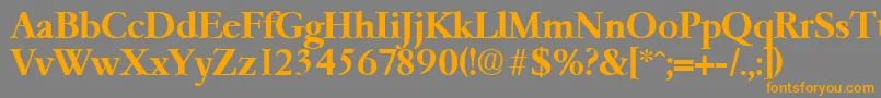 フォントGaremondDemibold – オレンジの文字は灰色の背景にあります。