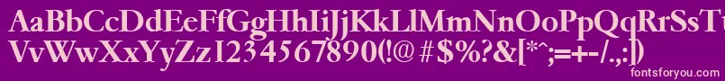 GaremondDemibold Font – Pink Fonts on Purple Background