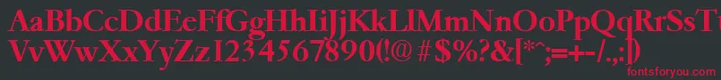 GaremondDemibold Font – Red Fonts on Black Background