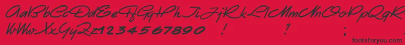 フォントEletroz – 赤い背景に黒い文字