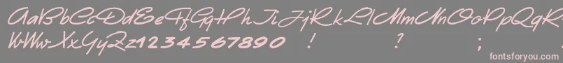Eletroz-Schriftart – Rosa Schriften auf grauem Hintergrund