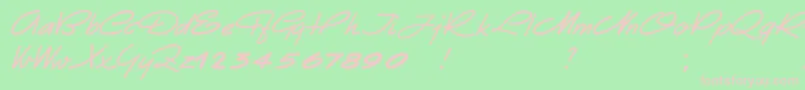 フォントEletroz – 緑の背景にピンクのフォント