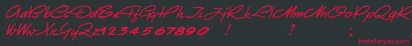 Eletroz Font – Red Fonts on Black Background