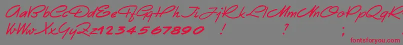 Eletroz Font – Red Fonts on Gray Background