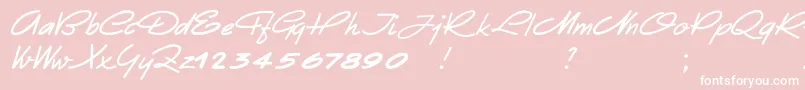 Eletroz-Schriftart – Weiße Schriften auf rosa Hintergrund