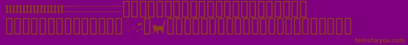Czcionka Traintracksdemo – brązowe czcionki na fioletowym tle