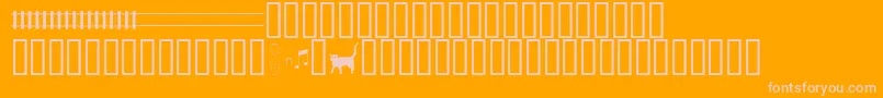 Traintracksdemo Font – Pink Fonts on Orange Background