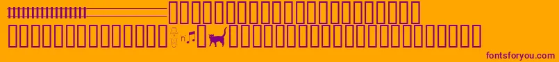 フォントTraintracksdemo – オレンジの背景に紫のフォント