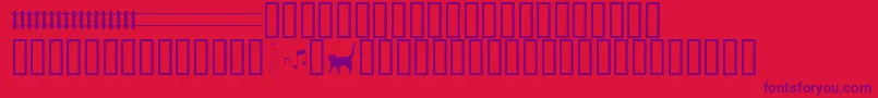 Traintracksdemo Font – Purple Fonts on Red Background