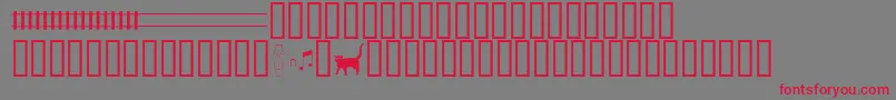 Traintracksdemo Font – Red Fonts on Gray Background