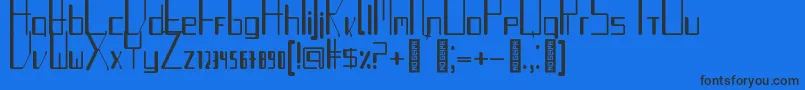 TurntableauxRegular Font – Black Fonts on Blue Background