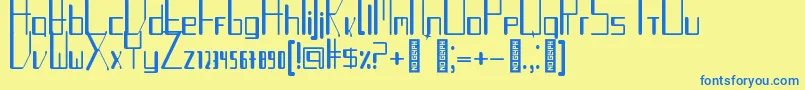 TurntableauxRegular Font – Blue Fonts on Yellow Background