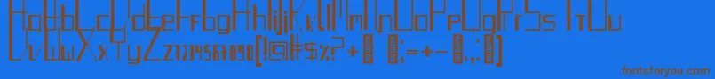 TurntableauxRegular Font – Brown Fonts on Blue Background