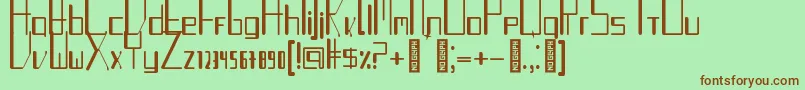 Шрифт TurntableauxRegular – коричневые шрифты на зелёном фоне