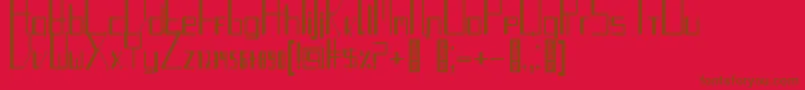TurntableauxRegular Font – Brown Fonts on Red Background