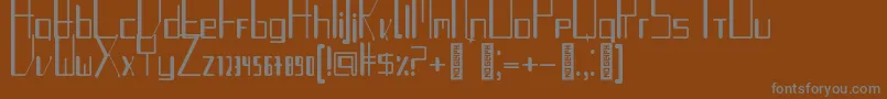 Шрифт TurntableauxRegular – серые шрифты на коричневом фоне