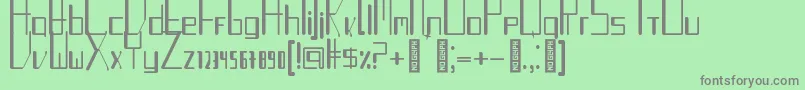 Шрифт TurntableauxRegular – серые шрифты на зелёном фоне