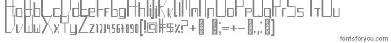Шрифт TurntableauxRegular – серые шрифты на белом фоне