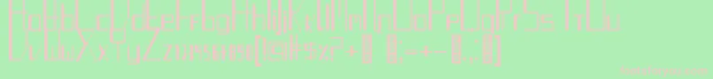 Шрифт TurntableauxRegular – розовые шрифты на зелёном фоне