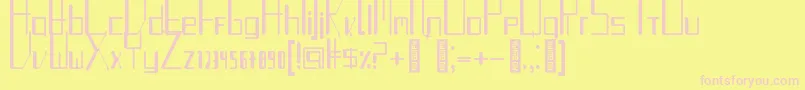 TurntableauxRegular Font – Pink Fonts on Yellow Background