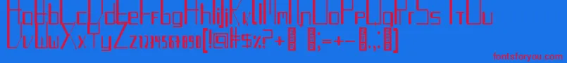 TurntableauxRegular Font – Red Fonts on Blue Background