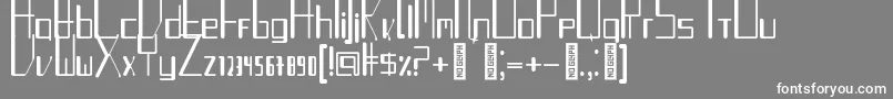 Шрифт TurntableauxRegular – белые шрифты на сером фоне