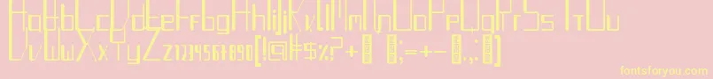 TurntableauxRegular Font – Yellow Fonts on Pink Background