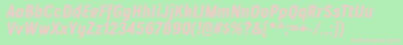 VerioxrgBolditalic Font – Pink Fonts on Green Background