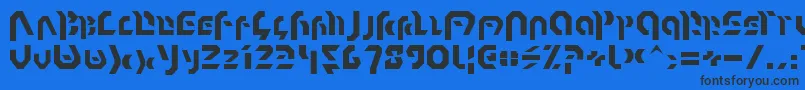 OmnicronNormal Font – Black Fonts on Blue Background