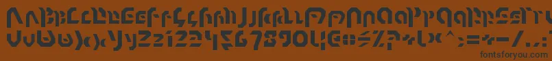 OmnicronNormal Font – Black Fonts on Brown Background