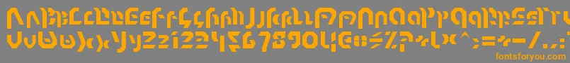 フォントOmnicronNormal – オレンジの文字は灰色の背景にあります。