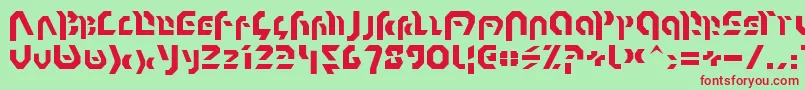 OmnicronNormal Font – Red Fonts on Green Background