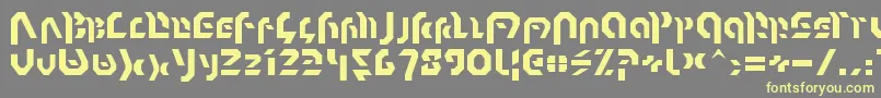 OmnicronNormal Font – Yellow Fonts on Gray Background