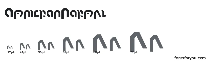 OmnicronNormal Font Sizes
