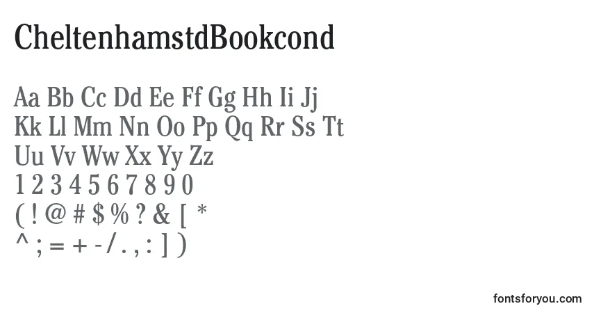 A fonte CheltenhamstdBookcond – alfabeto, números, caracteres especiais