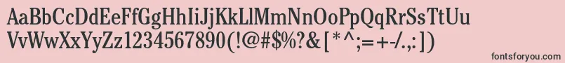 CheltenhamstdBookcond Font – Black Fonts on Pink Background