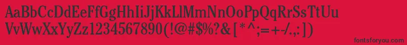 CheltenhamstdBookcond Font – Black Fonts on Red Background