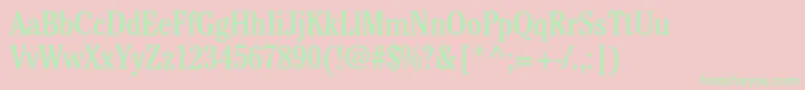 CheltenhamstdBookcond Font – Green Fonts on Pink Background