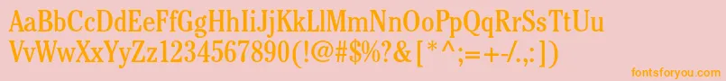 CheltenhamstdBookcond Font – Orange Fonts on Pink Background