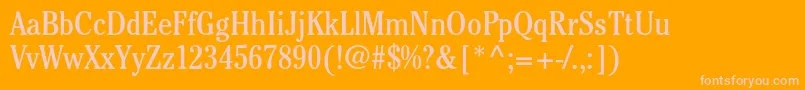 CheltenhamstdBookcond Font – Pink Fonts on Orange Background
