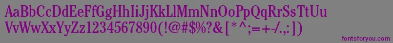 CheltenhamstdBookcond Font – Purple Fonts on Gray Background