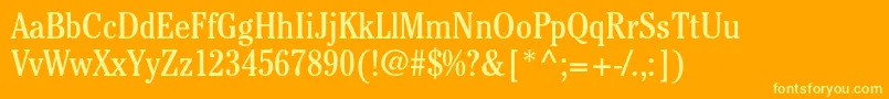 CheltenhamstdBookcond Font – Yellow Fonts on Orange Background