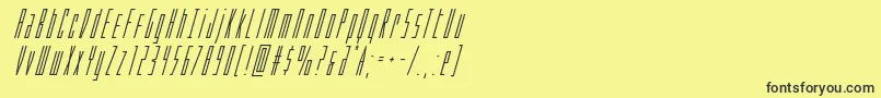 Шрифт Phantaconsuperital – чёрные шрифты на жёлтом фоне