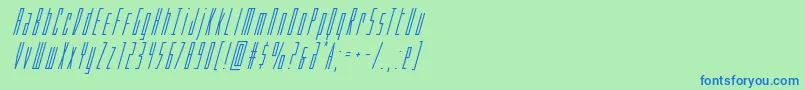 Шрифт Phantaconsuperital – синие шрифты на зелёном фоне