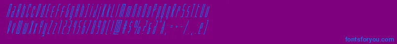 フォントPhantaconsuperital – 紫色の背景に青い文字