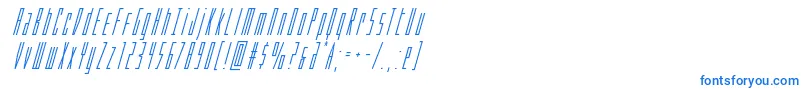 フォントPhantaconsuperital – 白い背景に青い文字