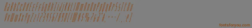 Phantaconsuperital Font – Brown Fonts on Gray Background